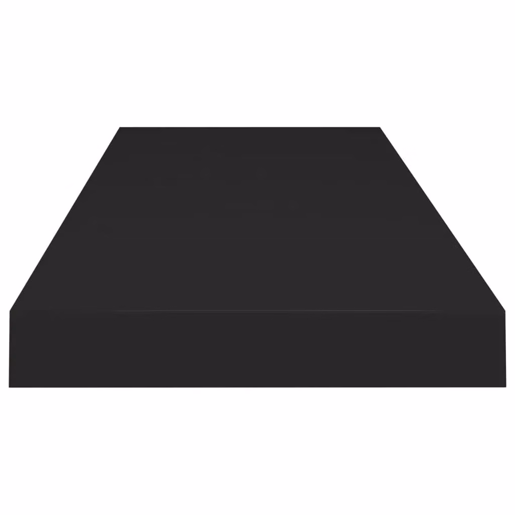 Berkfield Home Floating Wall Shelves, 2 Piece Black MDF and Metal Set, W: 80 cm, D: 23.5 cm, H: 3.8 cm – 4