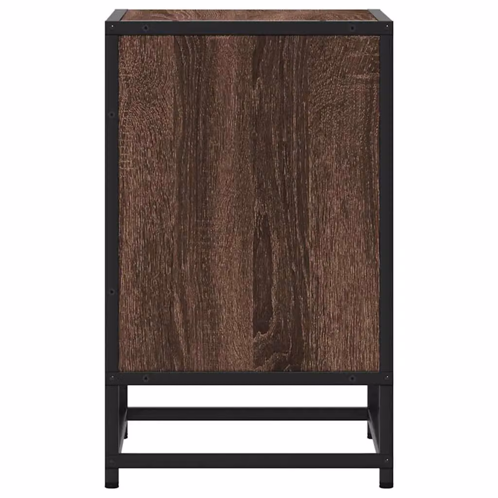 Berkfield Home Bedside Cabinet in Brown Oak, W/D/H: 40 x 31 x 50 cm – 5