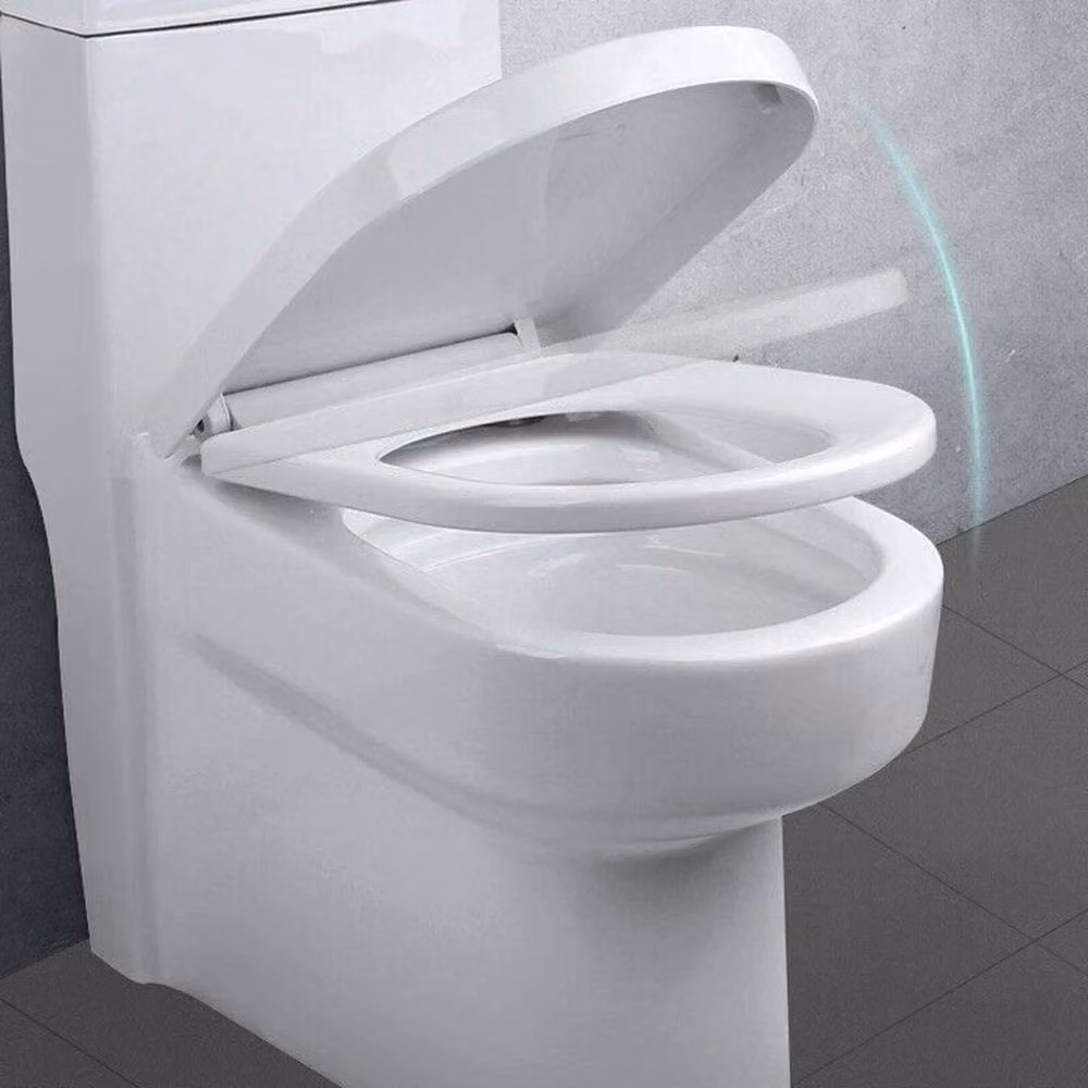 KORVIXA D Shape Soft Close Toilet Seat in White – 2