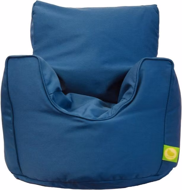 Bean Lazy Cotton Twill Armchair Bean Bag for Toddlers in Mid Blue – 1