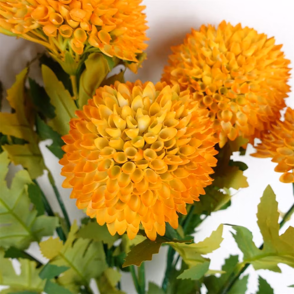 Leaf Botanik Yellow Artificial Dahlia Flower Stems, Pack of 6, Height: 70 cm – 2