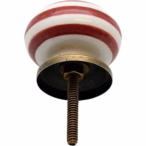 Nicola Spring Polished Red Ceramic Cabinet Knobs, Pack of 6 – 2