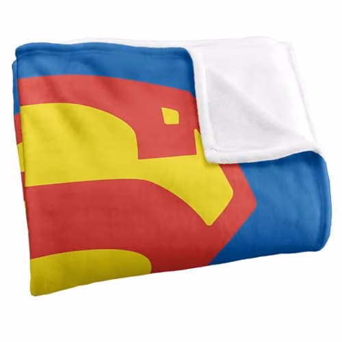 LOGOVISION Superman 1952 Shield Super Soft Silky Touch Fleece Throw Blanket, Multicolour, W: 91.44 cm x D: 147 cm – 2