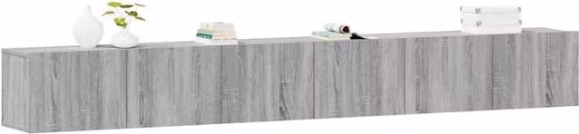 Berkfield Home Classic 3 Piece TV Cabinet Set in Grey Sonoma Matt MDF