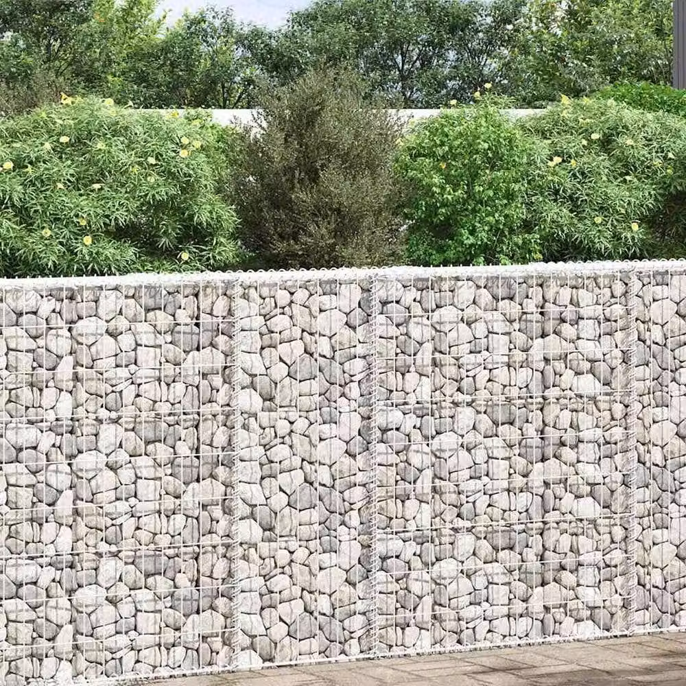 Berkfield Home Trapezium Gabion Raised Bed in Silver Galvanised Steel, W/D/H: 80 x 20 x 100 cm – 1