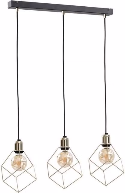 Netlighting Taho Bar Pendant Ceiling Light in Gold/Brass, 60 cm, 3x E27