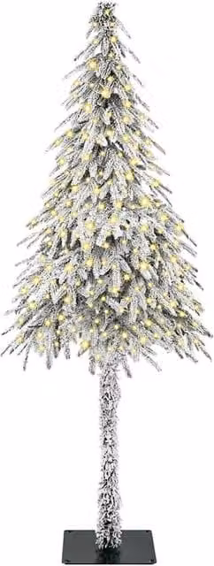 Berkfield Home White Christmas Tree with 300 LEDs, Height: 210 cm – 1