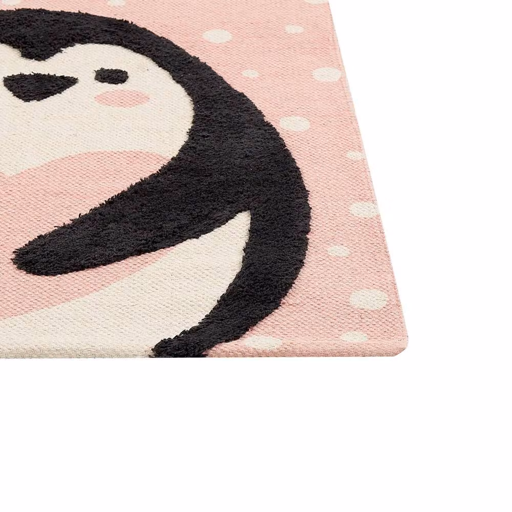 Wyld and Coco Pink Penguin Kids Area Rug, W: 80 cm, L: 150 cm – 3