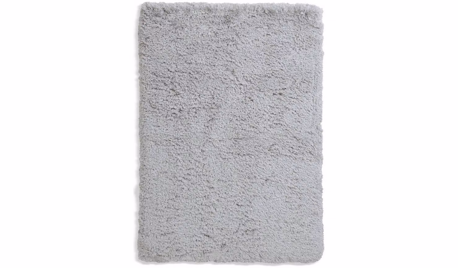 Airmaster Plain Silver Shaggy Rectangular Rug, W: 170 cm, D: 120 cm