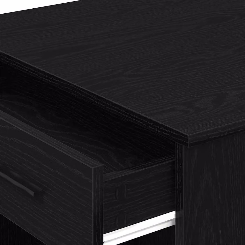 Berkfield Modern Writing Desk in Black Oak, W/D/H: 102 x 62 x 77.5 cm – 5