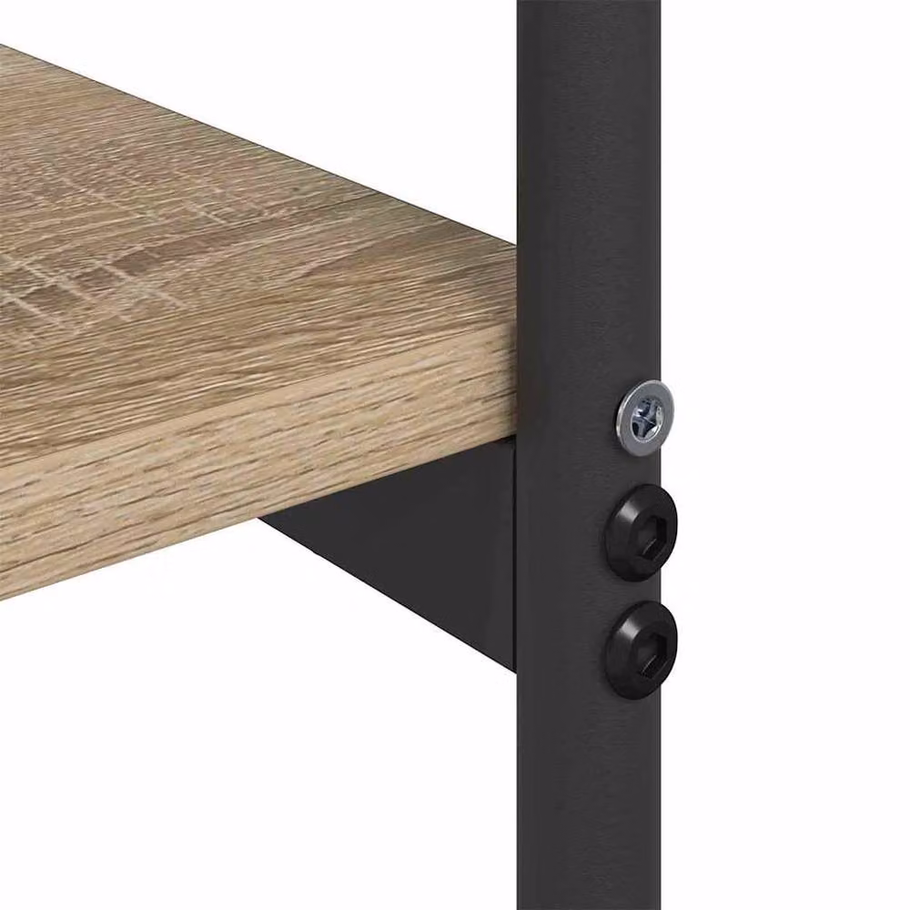Berkfield Home Modern Sonoma Oak Console Table in Light Brown, W/D/H: 101 x 35 x 80.5 cm – 3