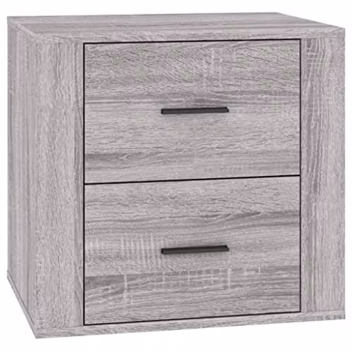 vidaXL Modern Grey Bedside Cabinet with Storage W/D/H: 50 x 39 x 47 cm – 1