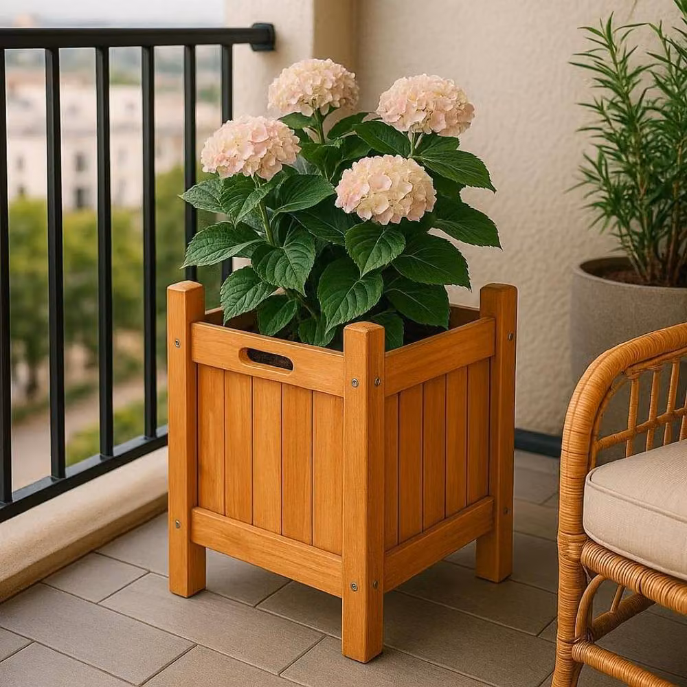MANTRARAJ Wooden Garden Planter Tub in Brown – 5