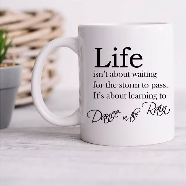 60 Second Makeover Dance in the Rain Mug in White