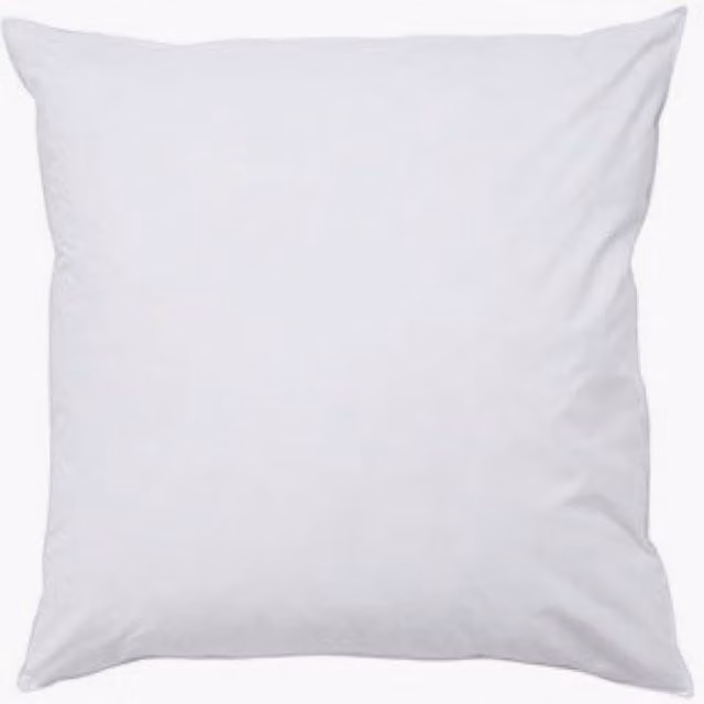 Perch & Parrow White Square Poly Filled Cushion Inner, W/D/H: 55 x 55 x 5.5 cm