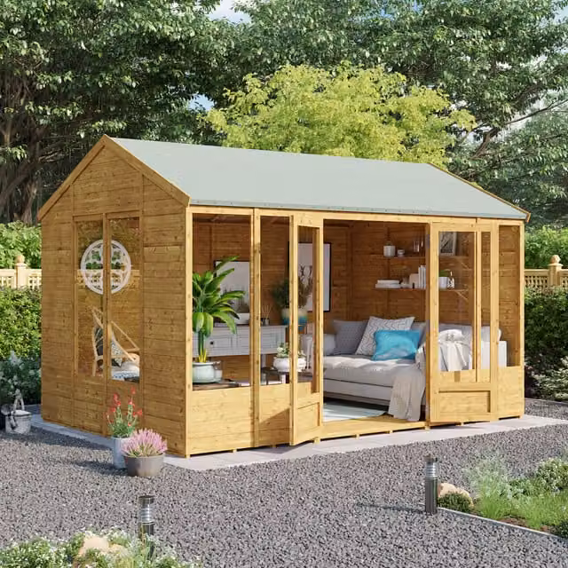 BillyOh Petra Tongue and Groove Reverse Apex Summerhouse in Brown