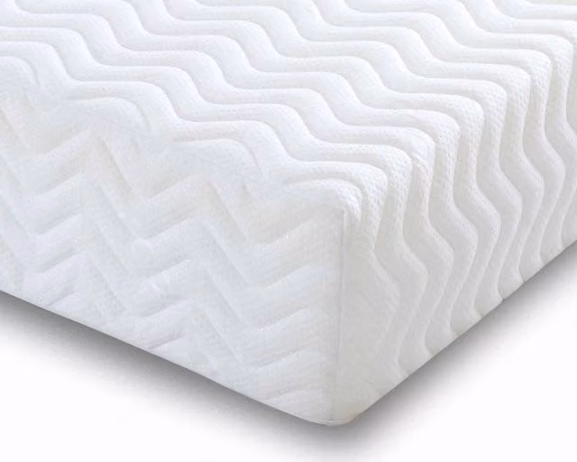 Aspire Cool Blue Memory 2500 Viscoelastic Foam Mattress in Blue and White, W/D/H: 90 x 200 cm