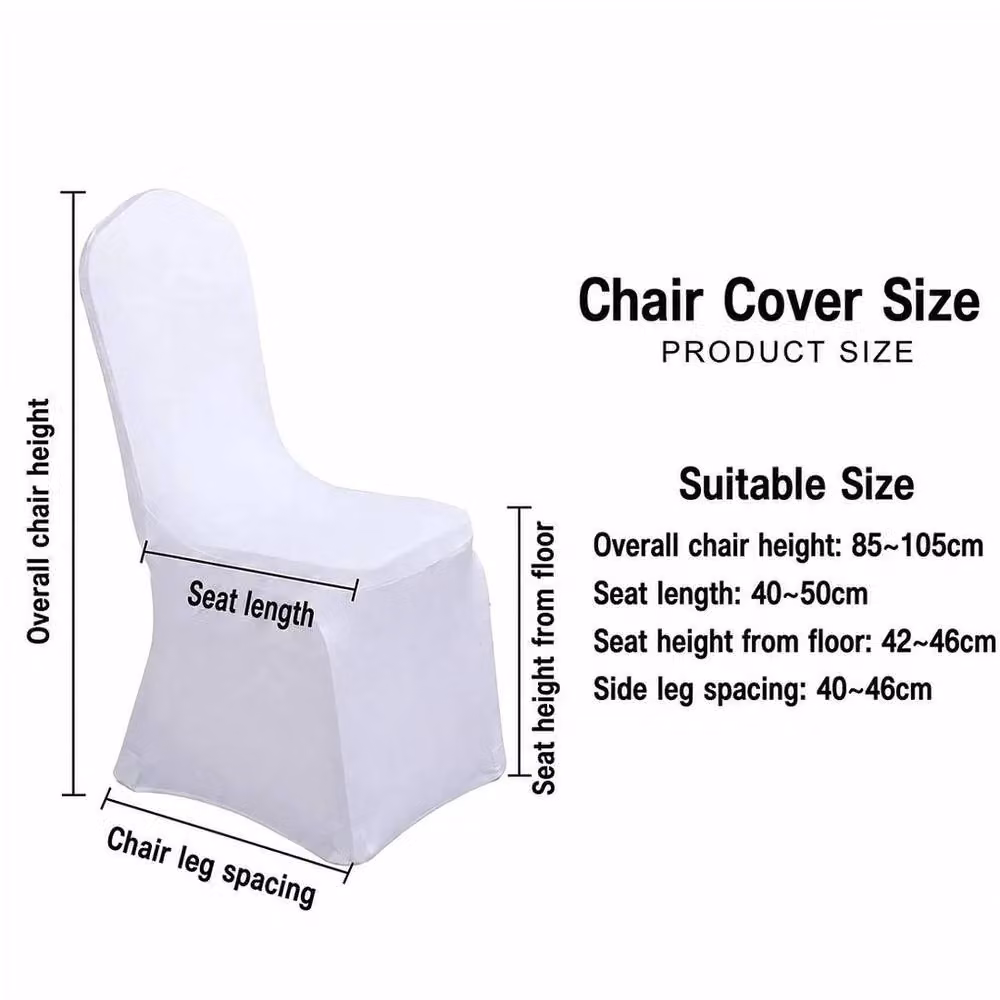 NESTLUNE White Stretch Spandex Dining Chair Cover, 1 Piece – 2