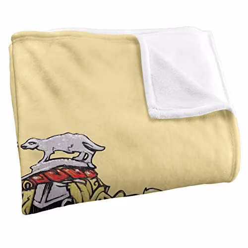 Warner Brothers Harry Potter Hufflepuff Rough Crest Fleece Throw Blanket, White, W/D/H: 152 x 127 cm – 2