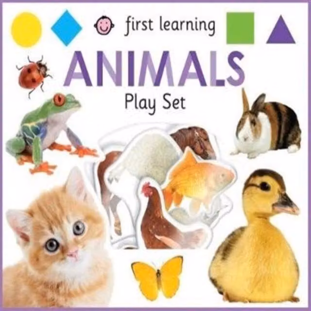 Priddy Books First Learning Play Set Animals Board Book in Multicolour