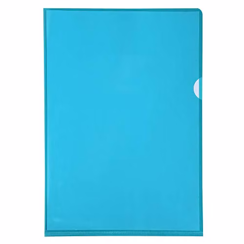 Exacompta 10 Pack A4 Cut Flush Folders in Green Transparent PVC