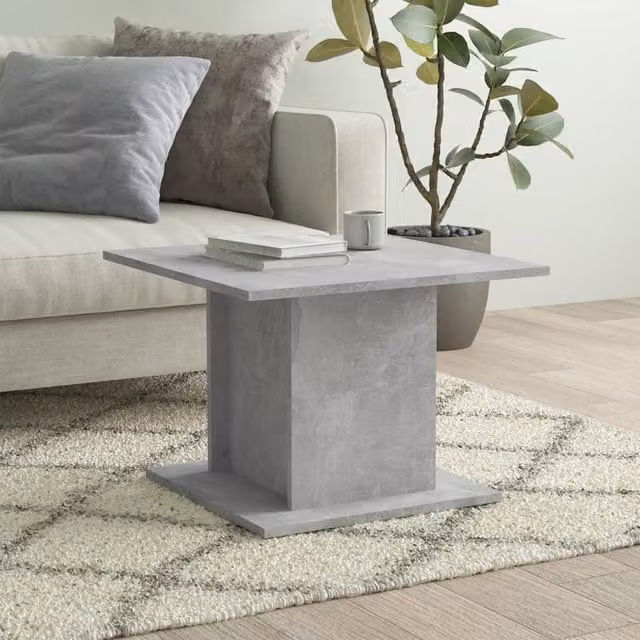 Berkfield Home Modern Square Coffee Table in Grey, W/D/H: 55.5 x 55.5 x 40 cm – 1