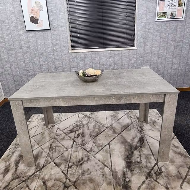 Kosy Koala Grey Modern Rectangular Dining Table, W/D/H: 180 x 80 x 75 cm