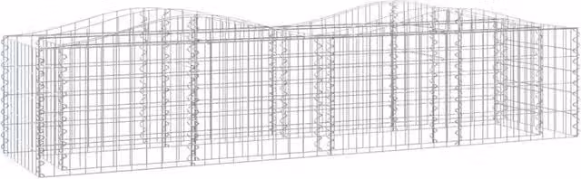 Berkfield Home Arched Gabion Raised Bed in Silver Galvanised Steel, W/D/H: 200 x 50 x 50 cm – 1