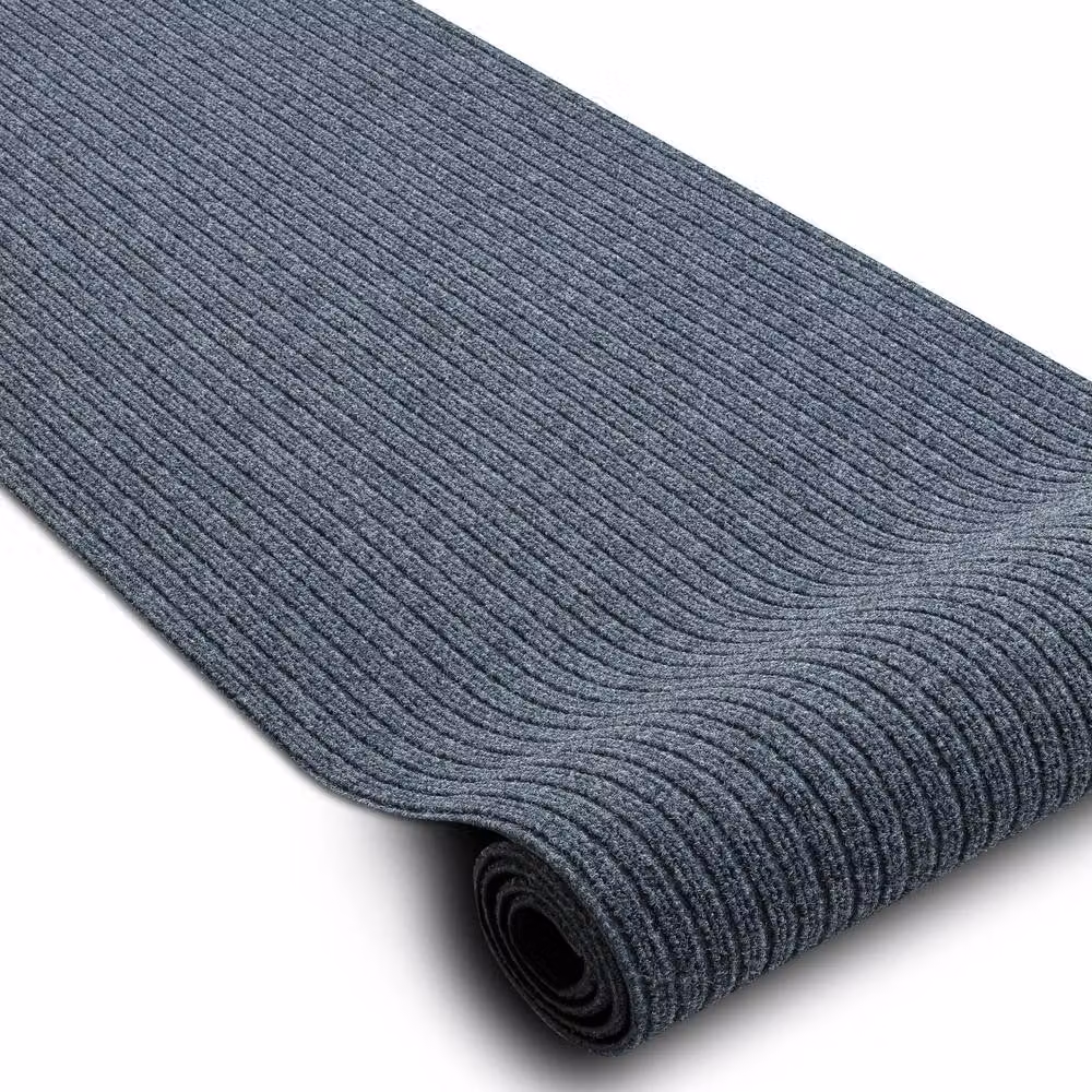 RugsX Non-slip Grey Polypropylene Rectangular Runner, W: 200 cm, D: 240 cm – 2