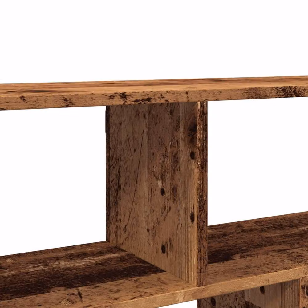 Berkfield Home Durable Wall Mounted Shelf in Old Wood Brown, W/D/H: 100 x 25 x 50 cm – 5