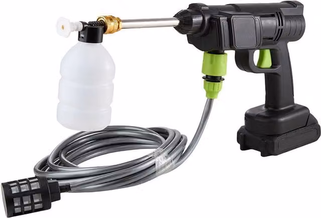 Livingandhome Cordless Electric Hand Held Pressure Washer with Rechargeable Battery, Black