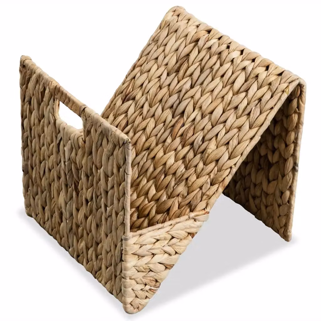 Berkfield Home Brown Water Hyacinth Magazine Holder, W/D/H: 31 x 31 x 31 cm – 2