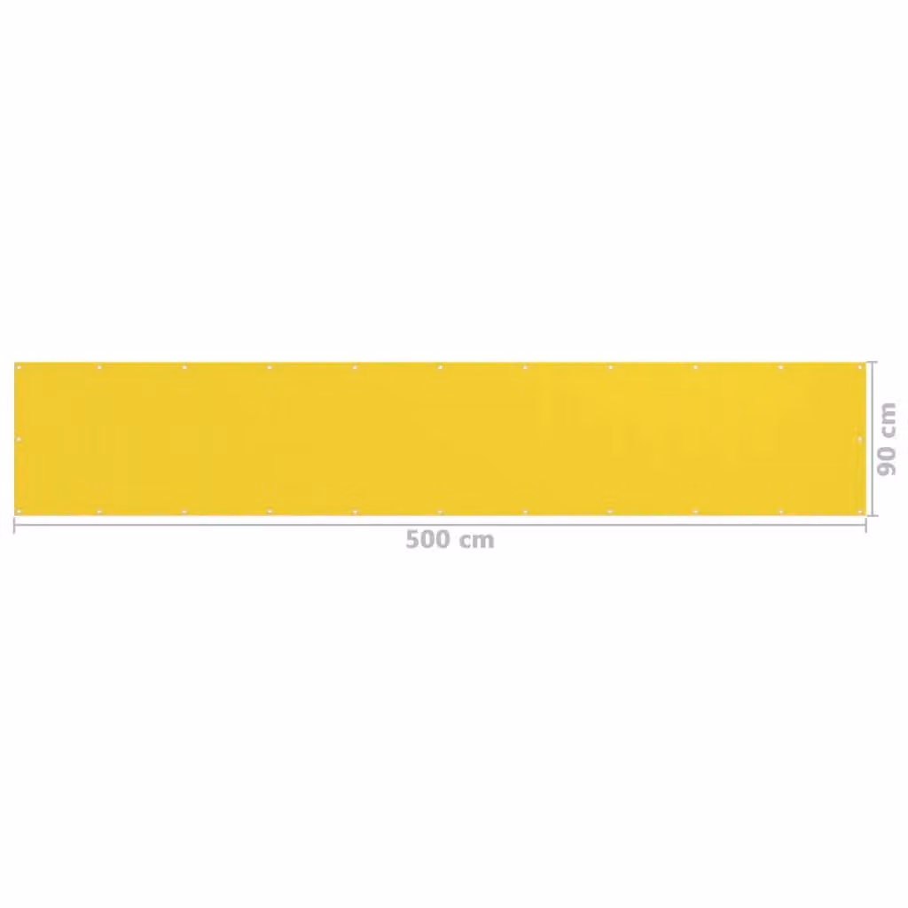 Berkfield Home Yellow HDPE Balcony Screen W: 90 cm, L: 500 cm – 2