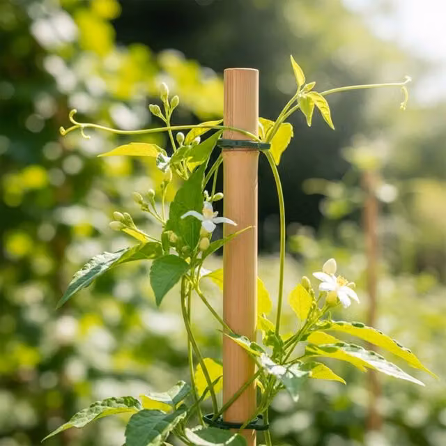 Primrose Extra Strong Bamboo Cane Garden Plant Support Pole, Beige