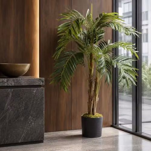 Leaf Premium Artificial Palm Tree in Green, Height: 120 cm – 2