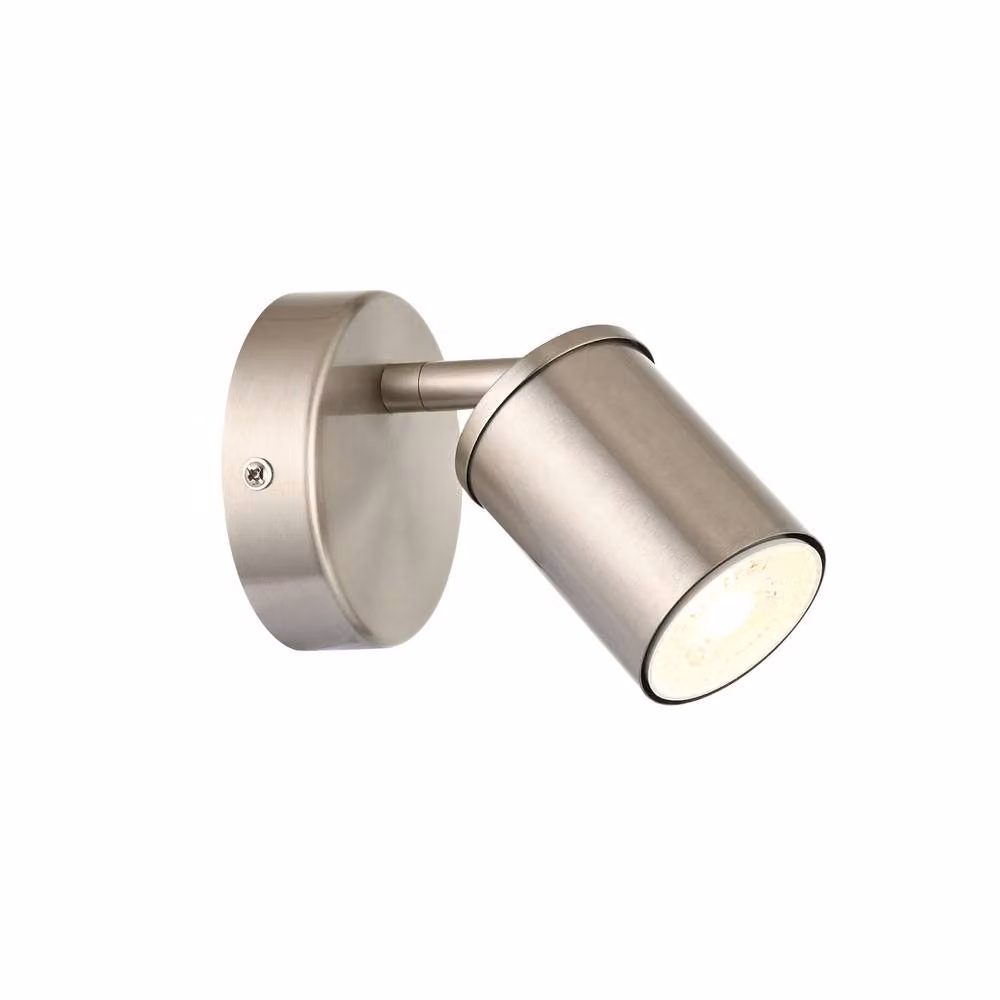 First Choice Lighting Larbert Adjustable LED Spotlight in Silver Brushed Nickel for Wall or Ceiling – 2