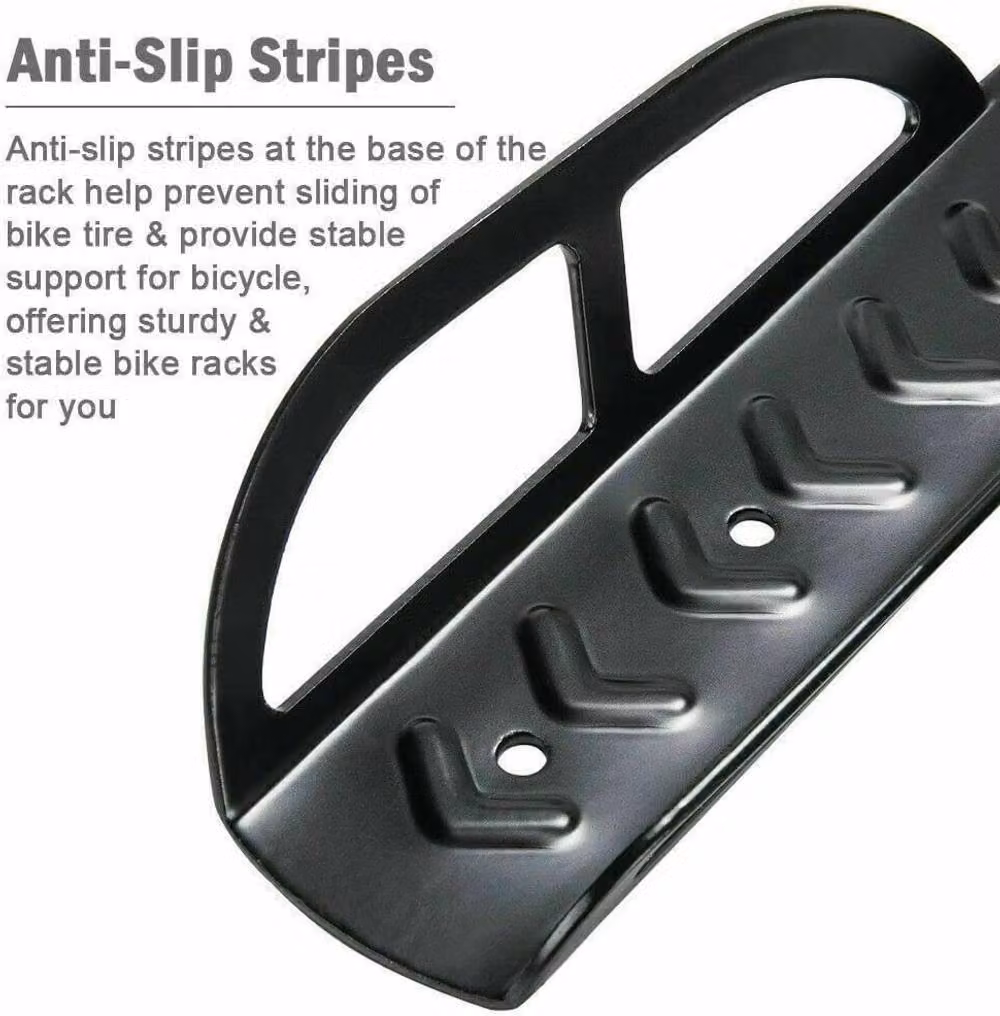 ATEK 4-Piece Foldable Wall Mounted Bicycle Storage Rack Hooks in Black – 4