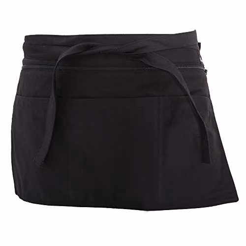 Dennys Full Zip Multi Pocket Workwear Apron in Black – 1