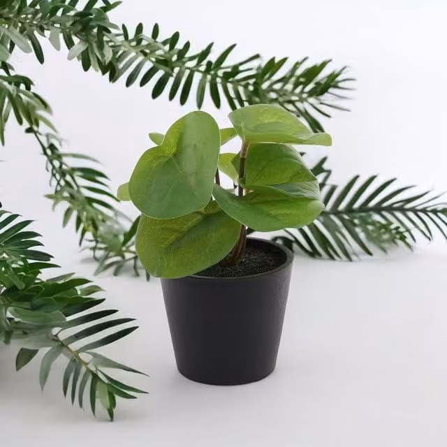 Kingsbury Gifts Mini Artificial Potted Pilea House Plant in Green