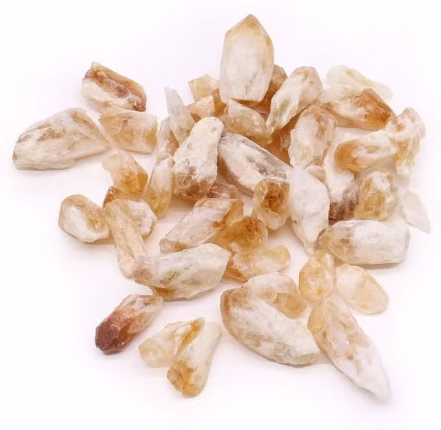 KDMD Citrine Rough Stone Crystal Points, Brown and Gold, 500g