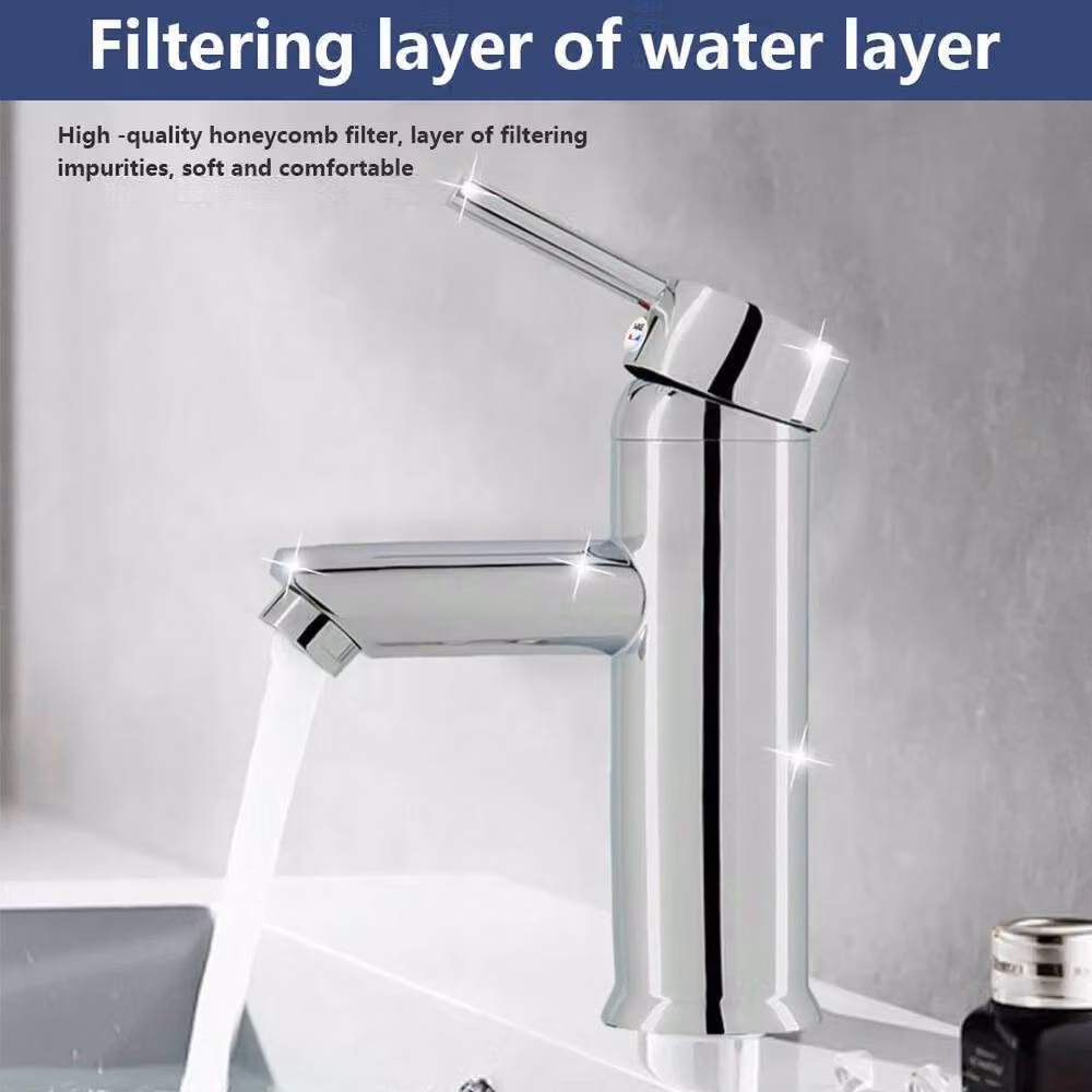PAWNORA Single Lever Chrome Bathroom Basin Mixer Tap in Silver – 3