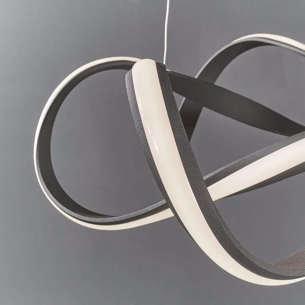 Loops LED Ceiling Pendant Light, Brown and White, 44W, Warm White, Height Adjustable – 2