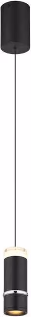 Netlighting Alvarado Slim LED Pendant Ceiling Light in Black with Warm White 3000K Light – 1