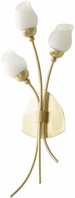 Netlighting Rimini 3-Light Wall Lamp in Satin Brass and Gold with G9 Bulbs