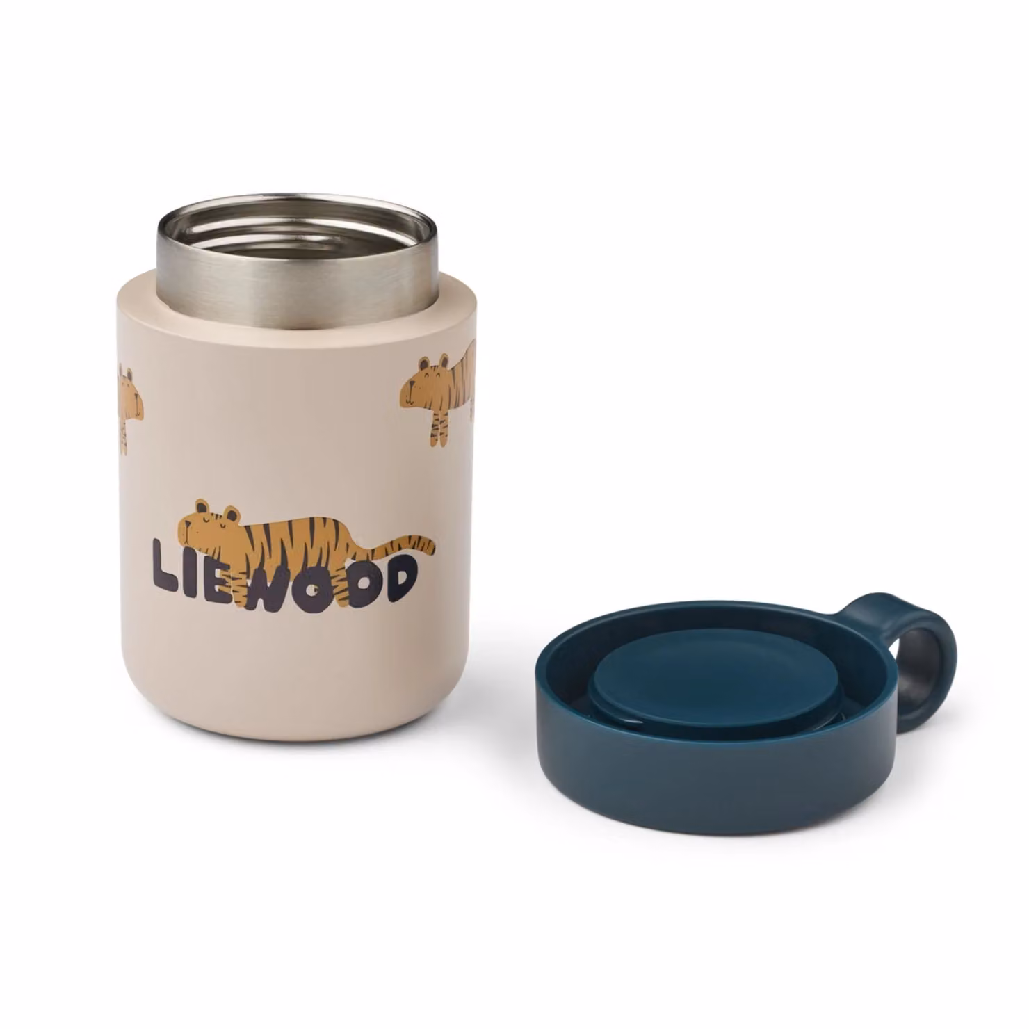 Liewood Kiani Printed Food Jar in Sand and Blue – 2