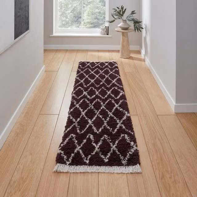 Terrys Boho 5413 Shaggy Runner, Purple, W: 60 cm, L: 230 cm