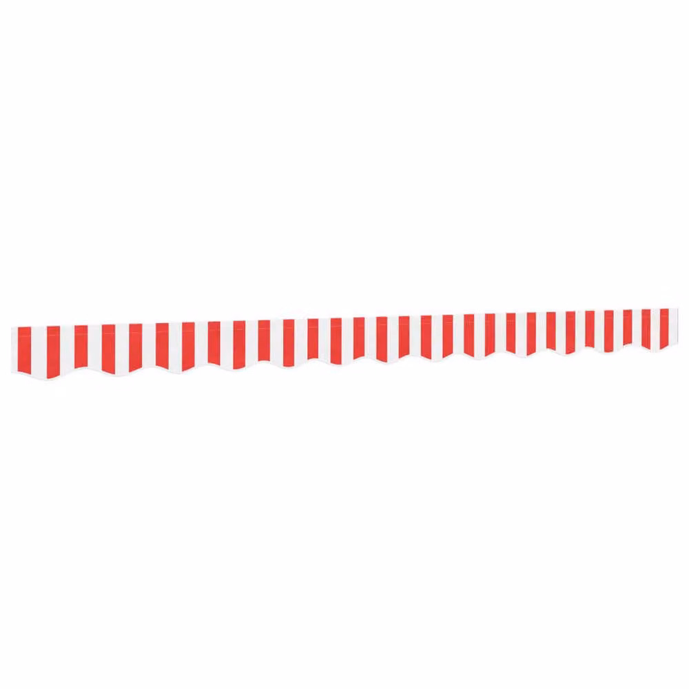 Berkfield Home Replacement Awning Valance Fabric in Red and White Stripe, 3 m – 2
