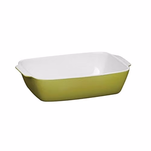 Premier Housewares OvenLove Stoneware Rectangular Roasting Dish, Green, 2.8 l