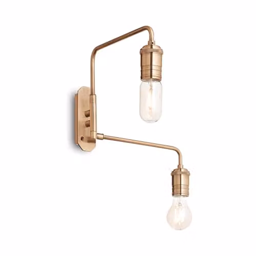 Ideal Lux TRIUMPH AP2-160245 Antique Brass Wall Light