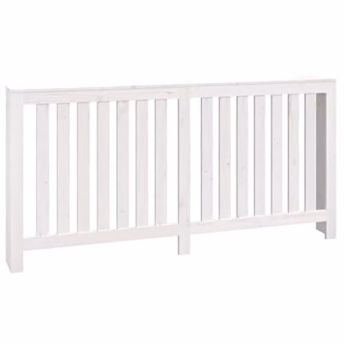 vidaXL Solid Wood Pine Radiator Cover in White with Adjustable Shelves